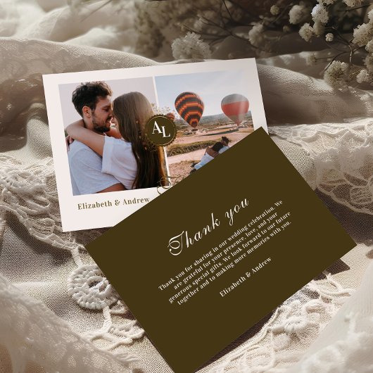 Foto Rococo Bloemen Antiek Lijst bruiloft Bedankkaart