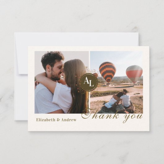 Foto Rococo Bloemen Antiek Lijst bruiloft Bedankkaart (Voorkant)