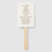 Foto Rococo Bloemen Antiek Lijst bruiloft Handwaaier (Achterkant)