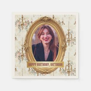 Foto Rococo Soft Renaissance Gouden Verjaardagsfee Servet