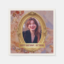 Foto Rococo Soft Renaissance Gouden Verjaardagsfee Servet