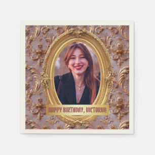 Foto Rococo Soft Renaissance Gouden Verjaardagsfee Servet