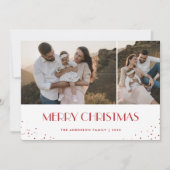 Foto: Rode en Witte Kerst Feestdagenkaart (Voorkant)