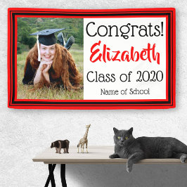 Foto Rode en Zwarte School Colors Spandoek