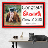 Foto Rode en Zwarte School Colors Spandoek