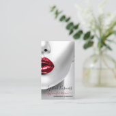 Foto rode lips Makeup artiest Visitekaartje (Staand voorkant)