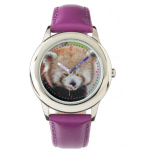 Foto: rode panda, dieren 0600. horloge