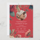 FOTO Rode Rozen Herdenking van het Leven Funeral R Kaart (Voorkant)