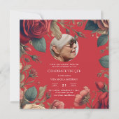 FOTO Rode rozen Viering van het leven Begrafenisge Kaart (Voorkant)