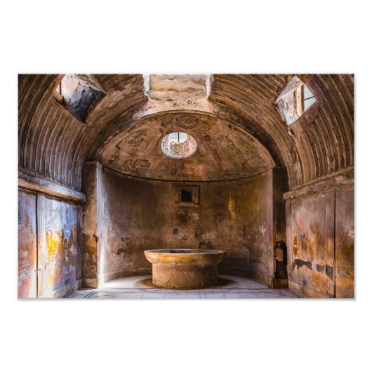 Foto: Roman Baths - Ancient Pompeii, Italië Foto Afdruk (Voorkant)