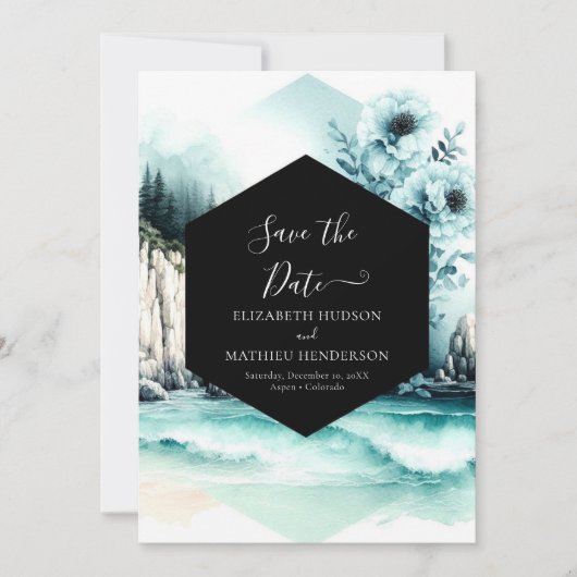 Foto Romance Nautische bruiloft Save The Date (Voorkant)