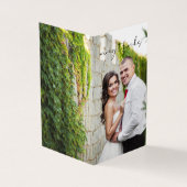 Foto Romantic Botanical Branches Whimsical Script Kaart (Buitenkant)