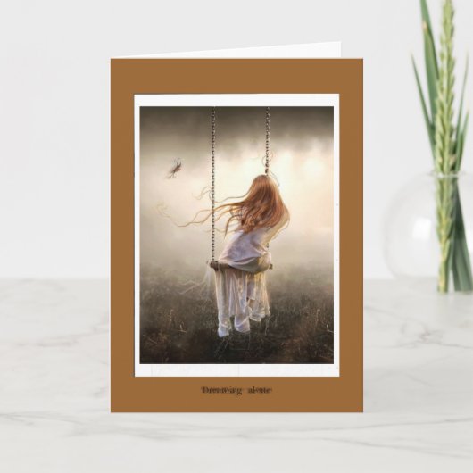 foto romantisch Bohemen schommel meisje Kaart (Voorkant)