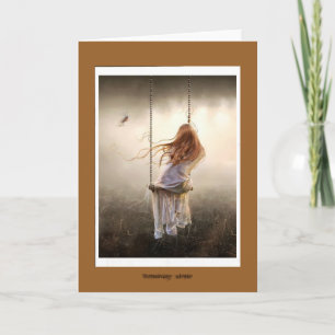 foto romantisch Bohemen schommel meisje Kaart