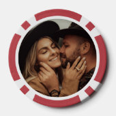 Foto Rood 100 Genummerd Poker Chips (Achterkant)