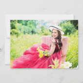 Foto rood en wit Afstuderen Aankondiging (Achterkant)