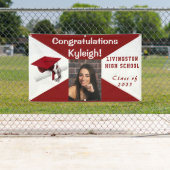 Foto rood en wit Afstuderen van vinyl Spandoek (Insitu)