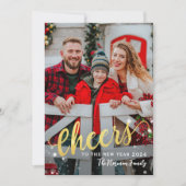 Foto rood feestdagenkaart (Voorkant)