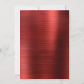 Foto Rood Geborsteld Metaal Afstudeer Uitnodiging (Achterkant)