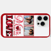 Foto Rood Hart Ik hou van je Mam Elegant Moederdag Case-Mate iPhone Case (Achterkant (horizontaal))