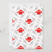 Foto Rood Lelijke trui Kerstmis Feestelijk Patroon Feestdagenkaart (Voorkant)