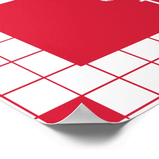 Foto rood raster poster (Hoek)