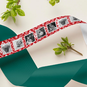 Foto rood & wit noords Sweater Pattern Satijnen Lint