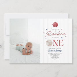 Foto Rookie Baseball pet Boys 1st Birthday Kaart