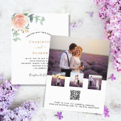 Foto roos bloemenfoto QR RSVP budget bruiloft