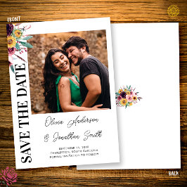 Foto: Roos Burgundy Rustic Fall Wedding Save The Date