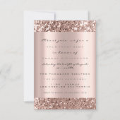 Foto Roos Glitter Vrijgezellenfeest Afstuderen Kaart (Voorkant)