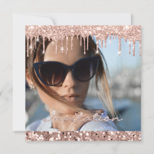 Foto Roos Gold Drip Bridal Sweet16th Afstuderen Kaart
