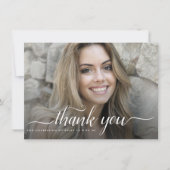 Foto Roos Gold Faux Glitter Pink Sweet 16 Bedankkaart (Voorkant)