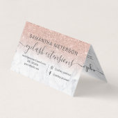 Foto roos gold glitter marble eye aftercare visitekaartje (Achterkant)