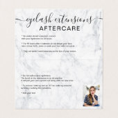 Foto roos gold glitter marble eye aftercare visitekaartje (Binnenkant ongevouwen)