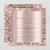 Foto Roos Gold GlitterBridal Sweet16th Afstuderen Kaart (Voorkant / Achterkant)