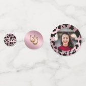 Foto & Roos Goud Zwart Koe Vlekken met Hoefijzer Confetti (Voorkanten)