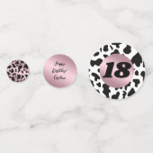 Foto & Roos Goud Zwart Koe Vlekken met Hoefijzer Confetti (Achterkanten)