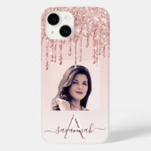 Foto roos goudroze druppels Case-Mate iPhone case (Achterkant)