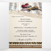 Foto Roos Music Wedding All in One Drieluik Uitnodiging (Binnenkant midden)