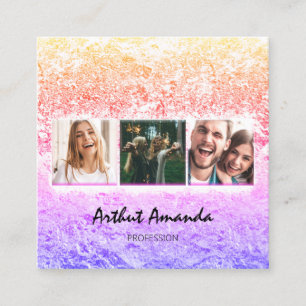 Foto Roos Ombre Event Planner Custom Logo Pinky Vierkante Visitekaartje
