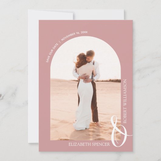 Foto Roos QR Code Weddenschap Save The Date (Voorkant)