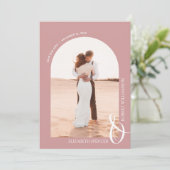 Foto Roos QR Code Weddenschap Save The Date (Staand voorkant)