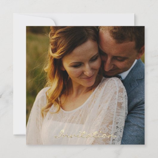 Foto Roos Trouwfeest Gouden Krans Bloem Navy Kaart (Achterkant)