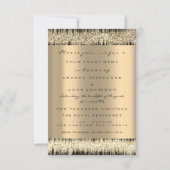 Foto Roos Verloving Bruiloft Nep Goud Sepia Kaart (Voorkant)