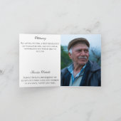 Foto rouwprogramma zwart-wit Bijbelvers Kaart (Binnen)