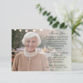 Foto rouwverwerking begrafenis Dank u Bedankkaart (Staand voorkant)