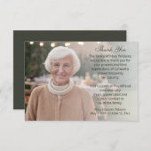 Foto rouwverwerking begrafenis Dank u Bedankkaart (Voorkant / Achterkant)