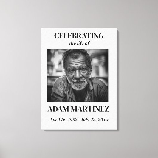 Foto rouwviering Gedenkfeest Herdenking  Canvas Afdruk (Voorkant)