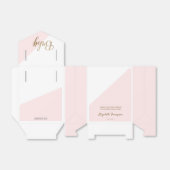 Foto: Roze Baby shower Roze Gold Bedankdoosjes (Uitgevouwen)